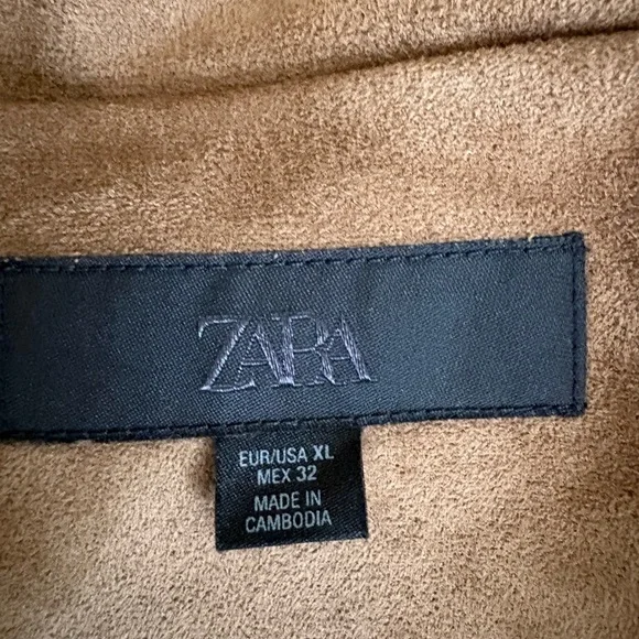Zara Faux Suede Cropped Jacket - Picture 5 of 5